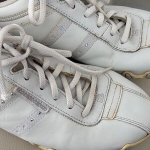 Skechers White Lace-Up Sneakers